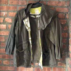 Free People Military Style Green Jacket